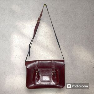Cambridge Satchel Company Oxblood Leather Flap Crossbody Bag Made In UK Purse